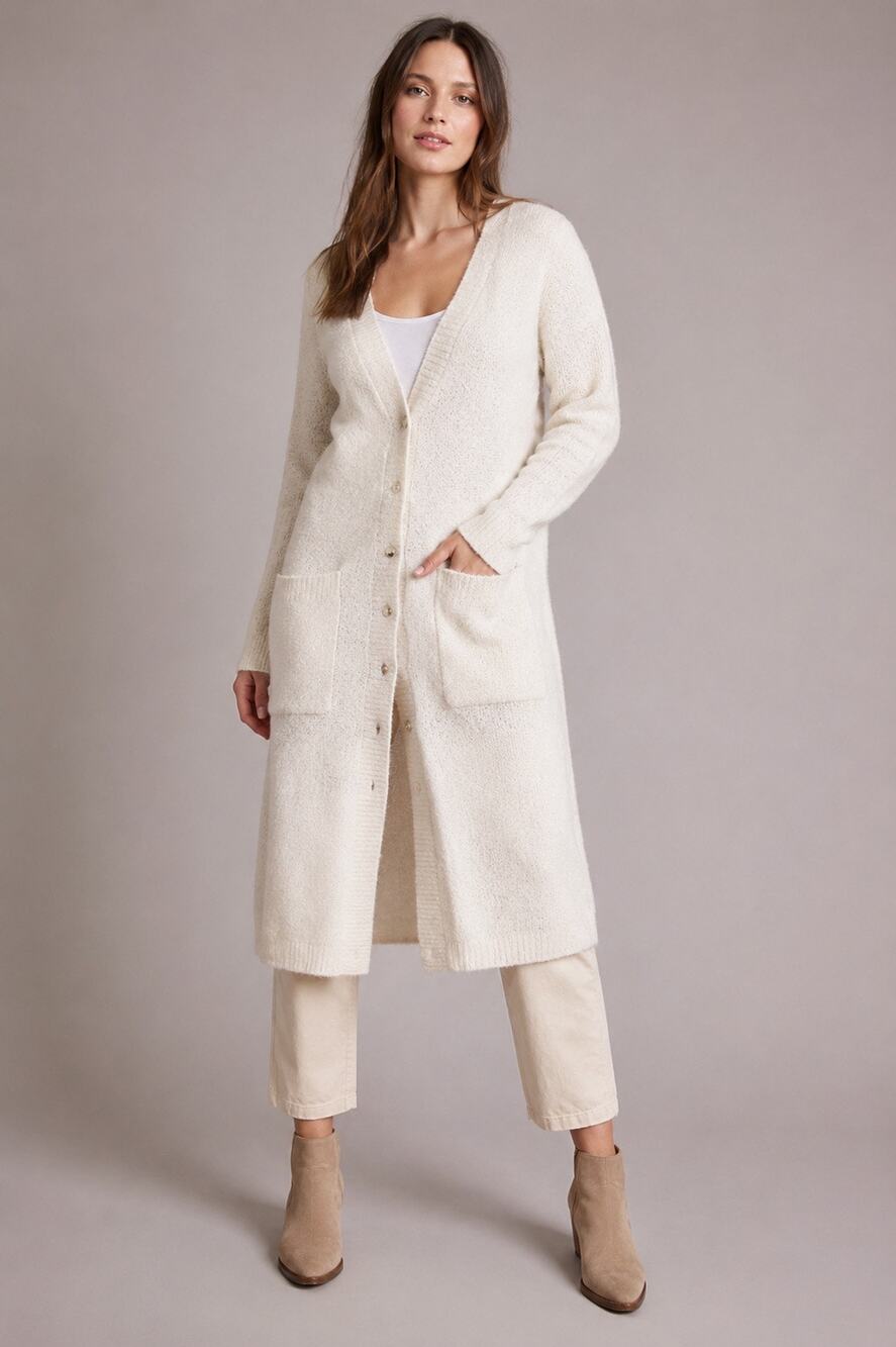 Pilcro for Anthropologie Longline Classic Cardigan – Cream – Size S